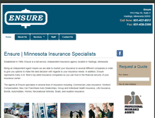 Tablet Screenshot of ensureagency.com